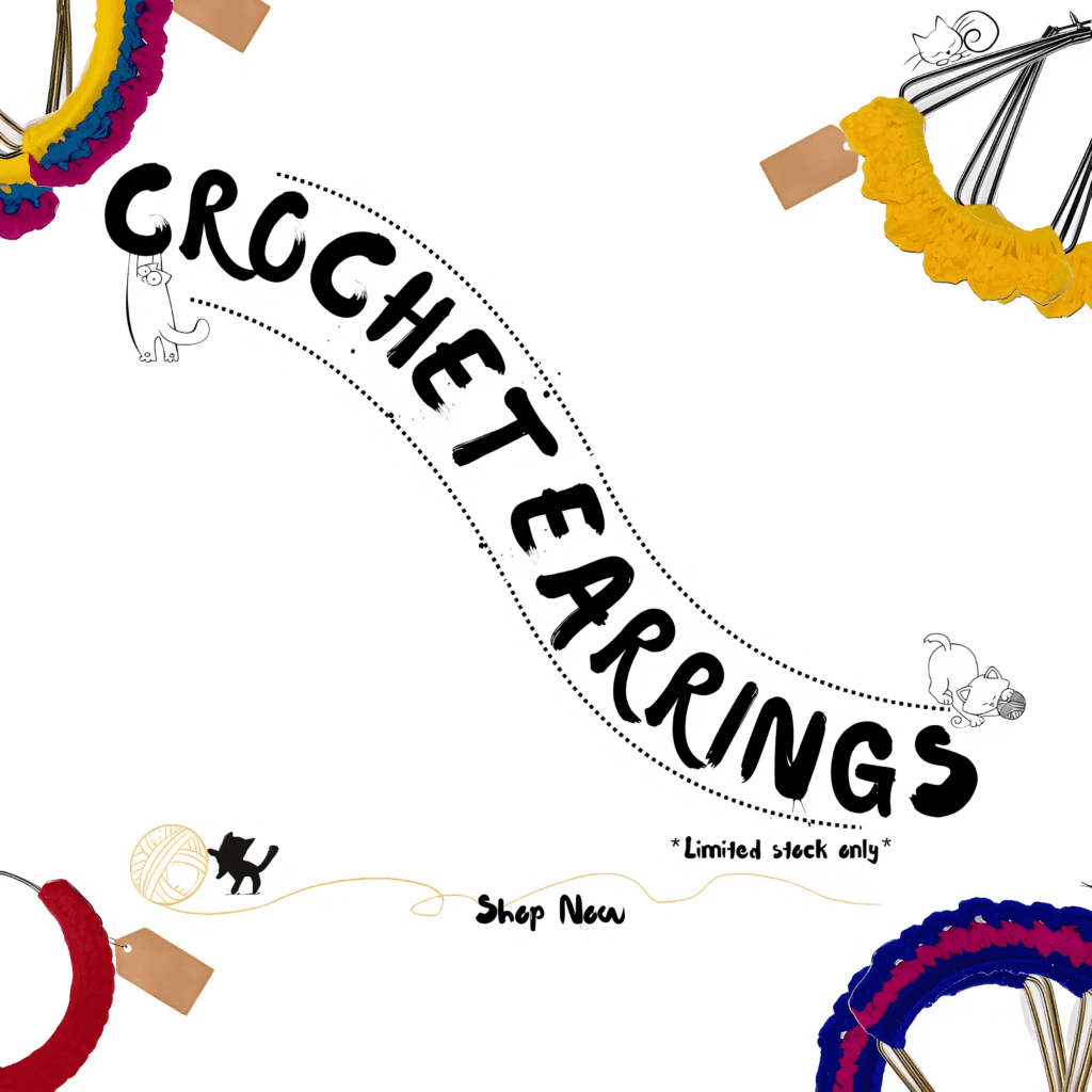 Beadu Handcrafted CROCHET EARRINGS Collection