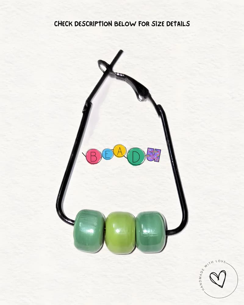 Candy Triangle Hoop Glass Earring view 3