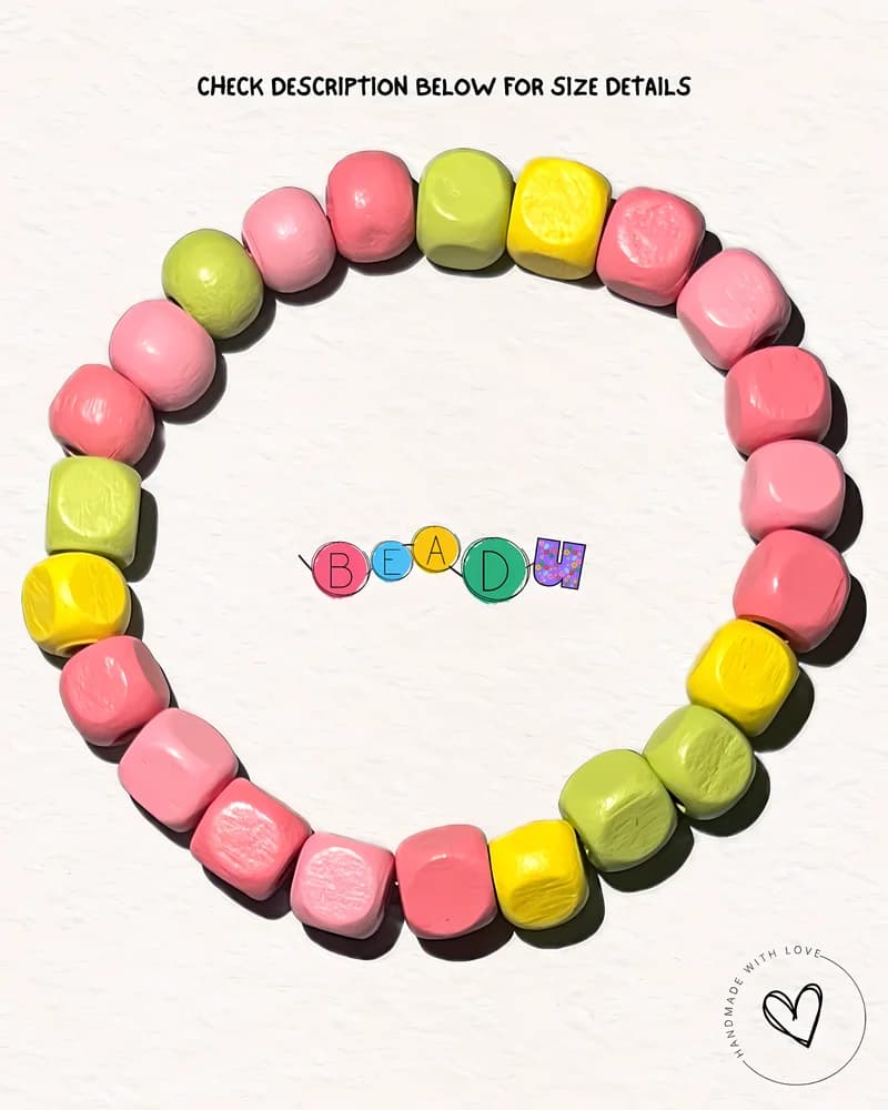 Pink Lemonade Wooden Bracelet view 1