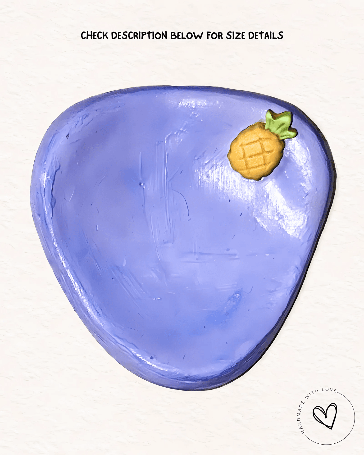 Lavender Dream Clay Trinket Tray with Pineapple Charm view 1