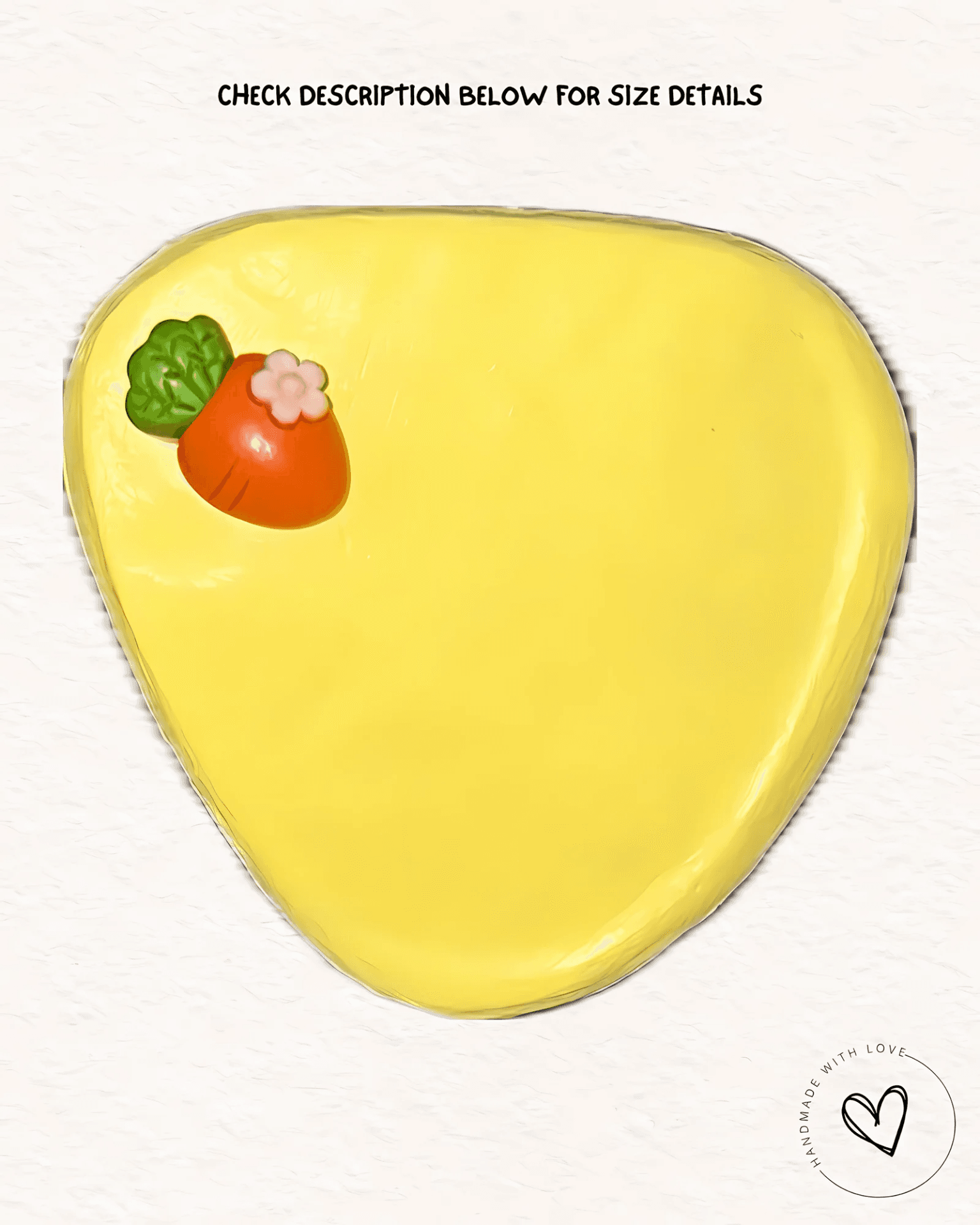 Sunshine Clay Trinket Tray with Strawberry Charm view 1