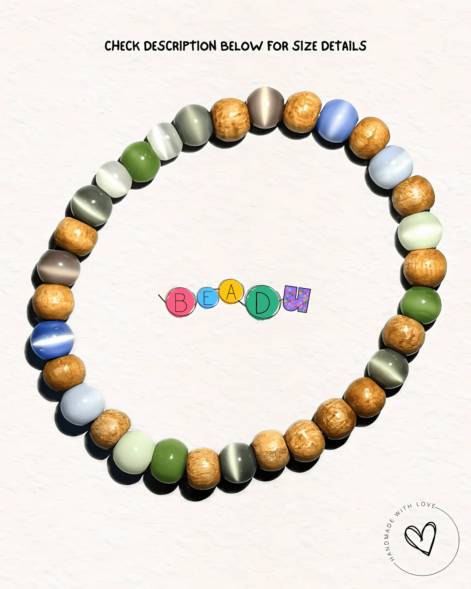 Luminescent Multi-Cat's Eye & Golden Wood Strand view 1