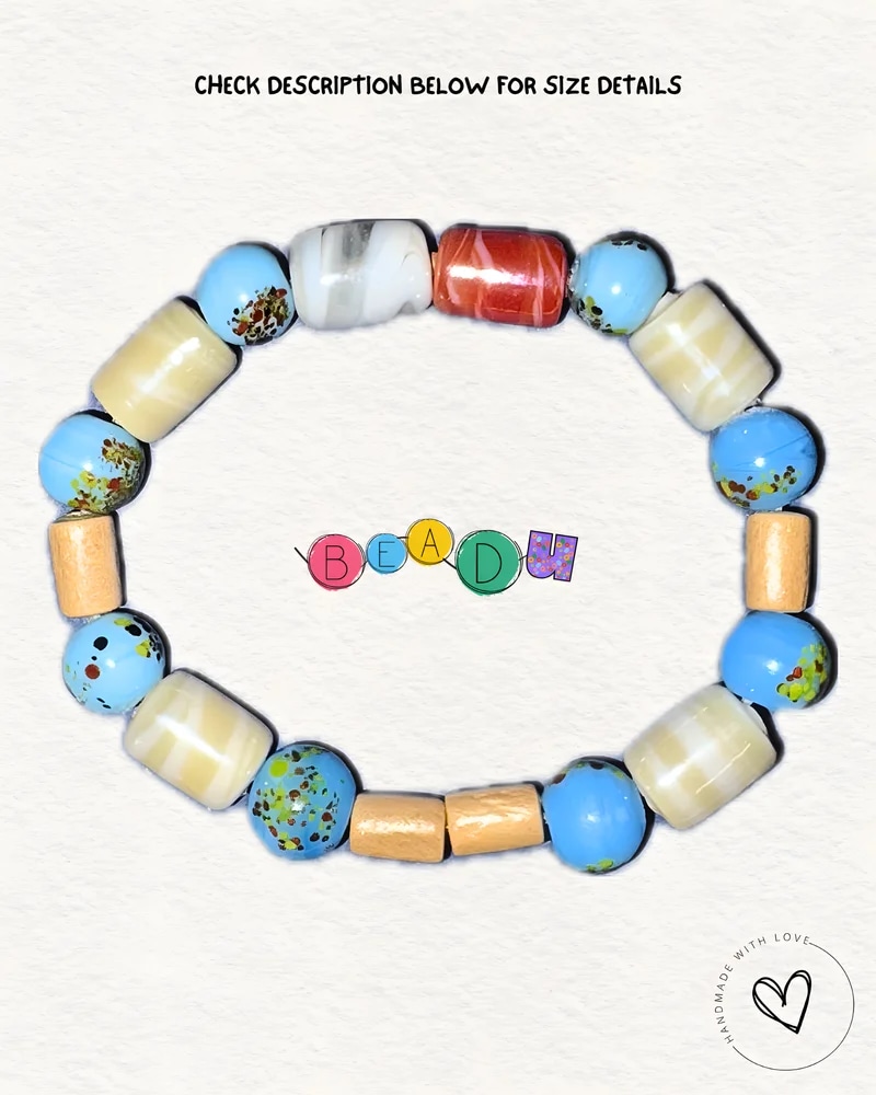 Champ Wooden Glass Bracelet