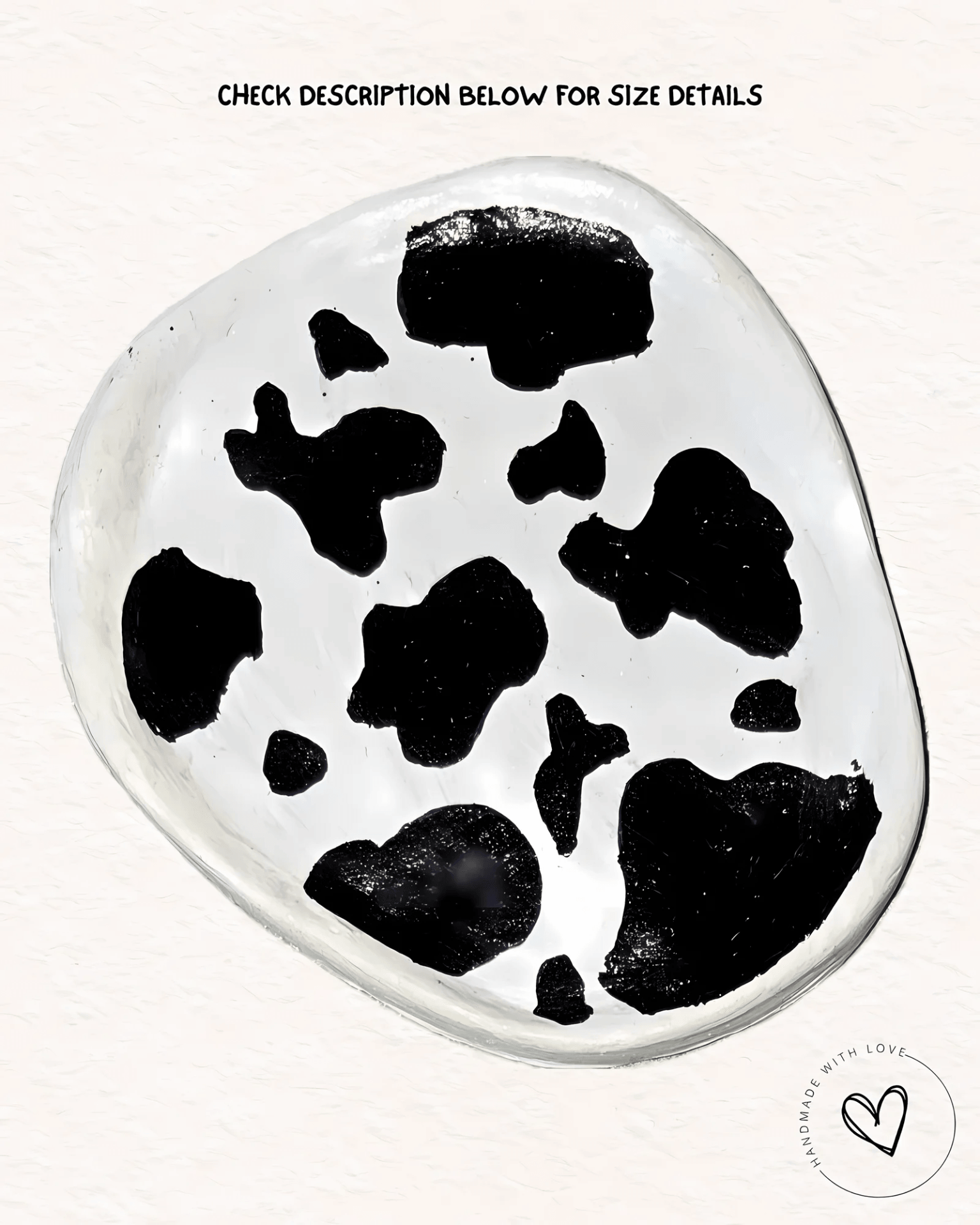 Artisan Cow-Print Glazed Clay Trinket Dish