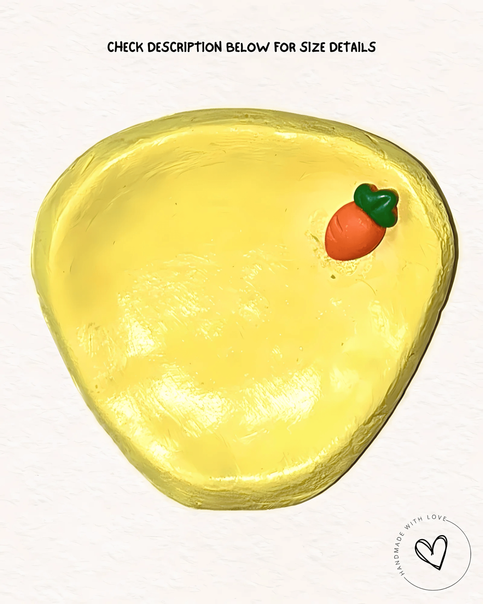 Warm Buttercup Clay Trinket Tray with Sweet Carrot Charm
