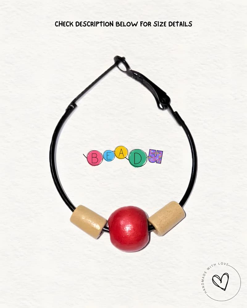 Cherry Pop Wooden Earring