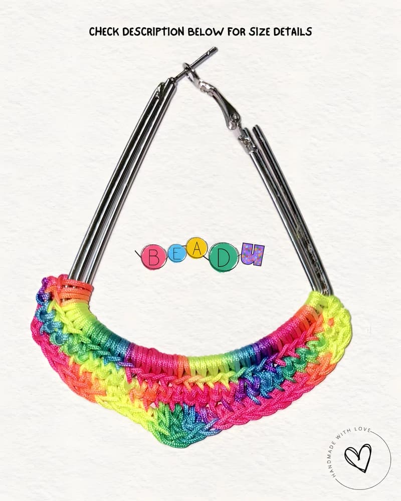 Poppin Knots Nylon Crochet Earring